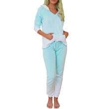 Загрузить изображение в средство просмотра галереи, Tie Dye Print Hooded Pajamas Two Piece Sets Long Sleeve