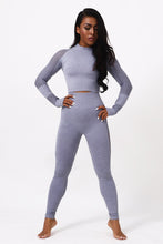 Загрузить изображение в средство просмотра галереи, 2pcs Women Seamless Yoga Set - Long Sleeve