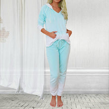 Загрузить изображение в средство просмотра галереи, Tie Dye Print Hooded Pajamas Two Piece Sets Long Sleeve
